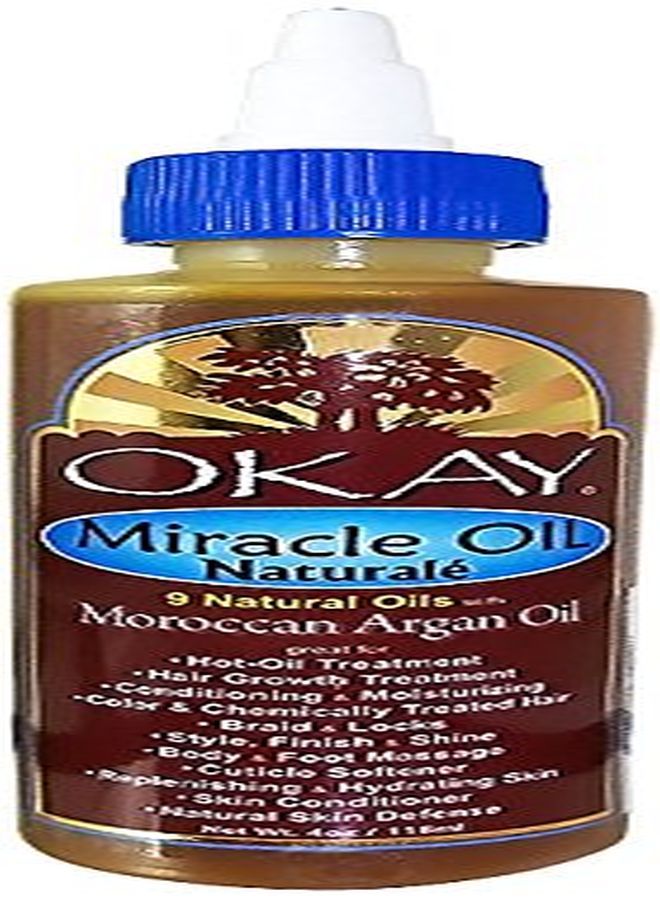 OKAY Miracle Oil Naturalé  For Hair And Skin  Moisturizes  Conditions  Free Of Silicone & Paraben  4 Oz - Image 1