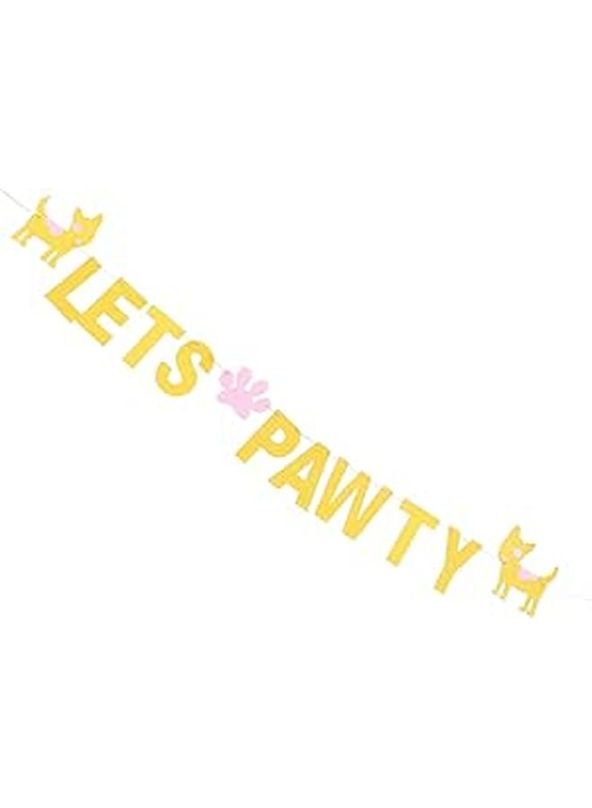 Hawaii Theme Dog Birthday Banner Pet Party Pull Flag Decorations Set - Image 1