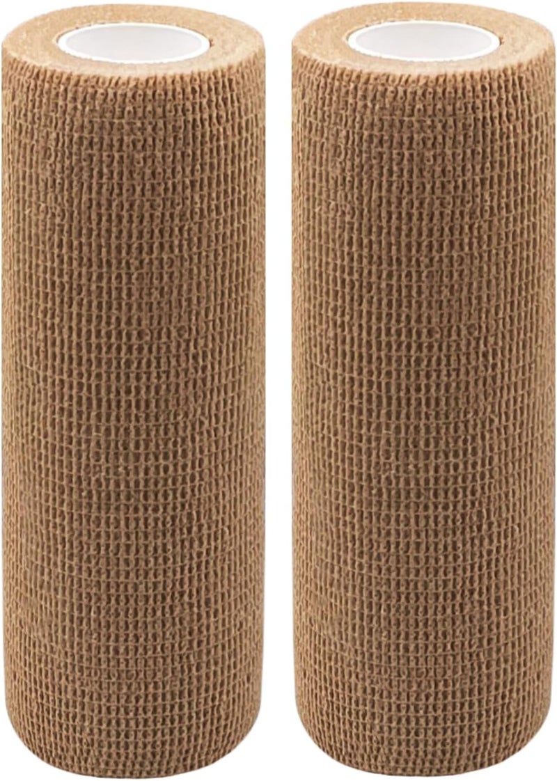 HerMia 6 Inches Self Adhesive Large Bandages Wrap for Wrist Ankle Swelling Sprains 2 Rolls NonWoven Cohesive Medical Tape - Image 1