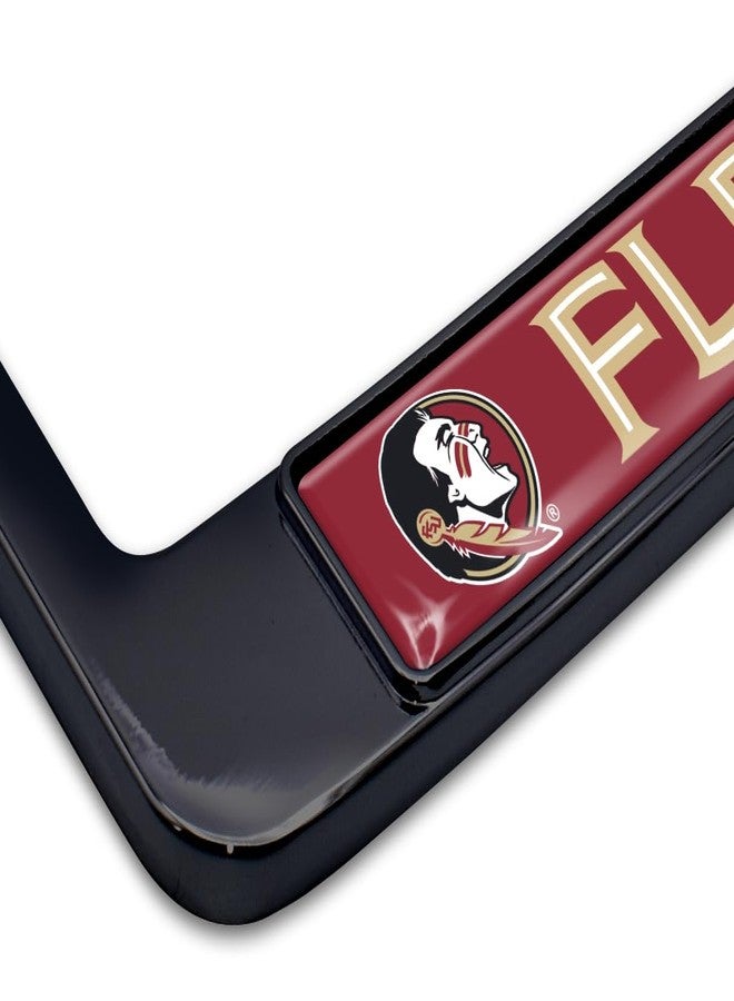 Elektroplate Officially Licensed Florida State Alumni 3D Doming Black All-Metal Standard Size License Plate Frame Tag Holder for Cars/SUVs/Trucks Weatherproof Automotive Accessory - Image 3