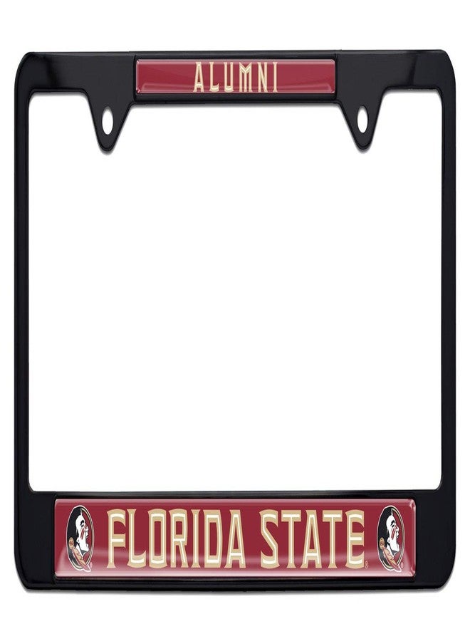 Elektroplate Officially Licensed Florida State Alumni 3D Doming Black All-Metal Standard Size License Plate Frame Tag Holder for Cars/SUVs/Trucks Weatherproof Automotive Accessory - Image 1
