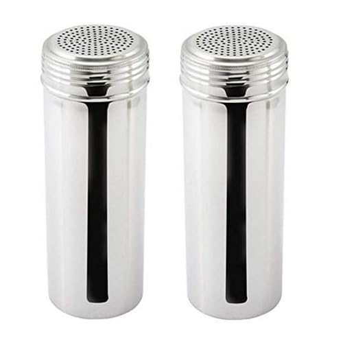 Great Credentials Stainless Steel Dredge Shaker Without Handle 22Ounce Set of 2 Large