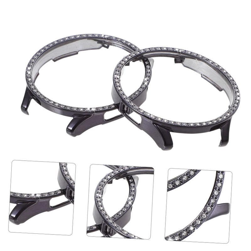 2pcs Shiny Rhinestone Watch Case Protective Edges Decor Easy Install - Image 5