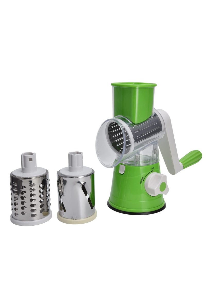 Denx Multi-Functional Rotating Vegetable Cutter And Grater Green Color - From - Image 2