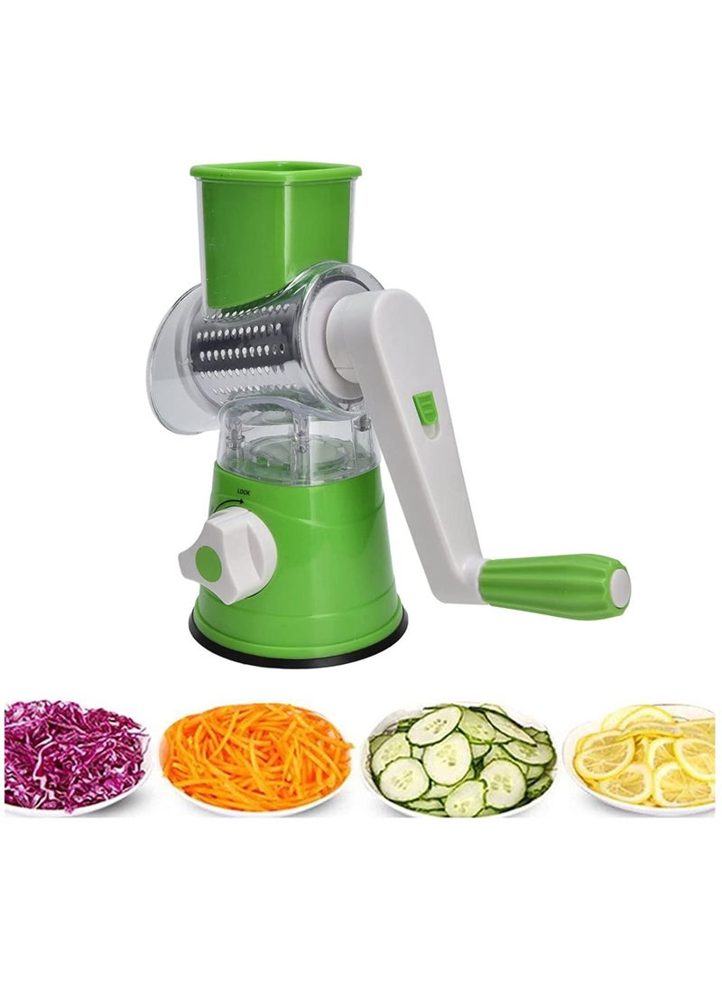 Denx Multi-Functional Rotating Vegetable Cutter And Grater Green Color - From - Image 3