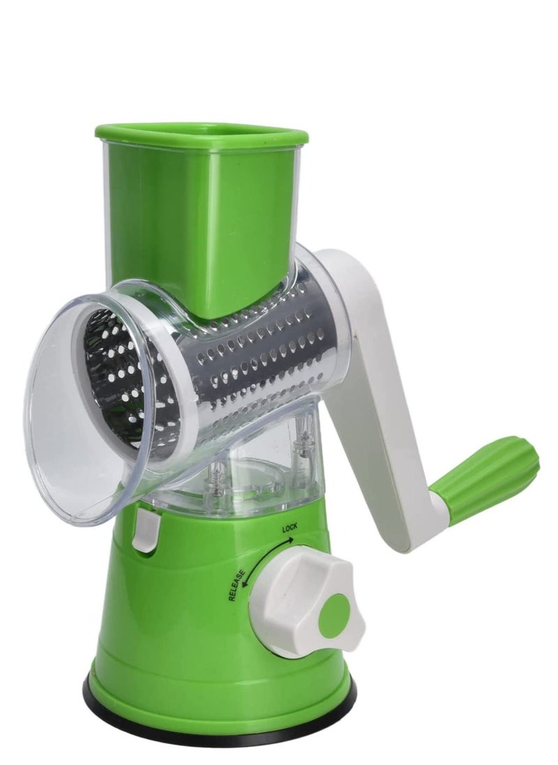 Denx Multi-Functional Rotating Vegetable Cutter And Grater Green Color - From - Image 1