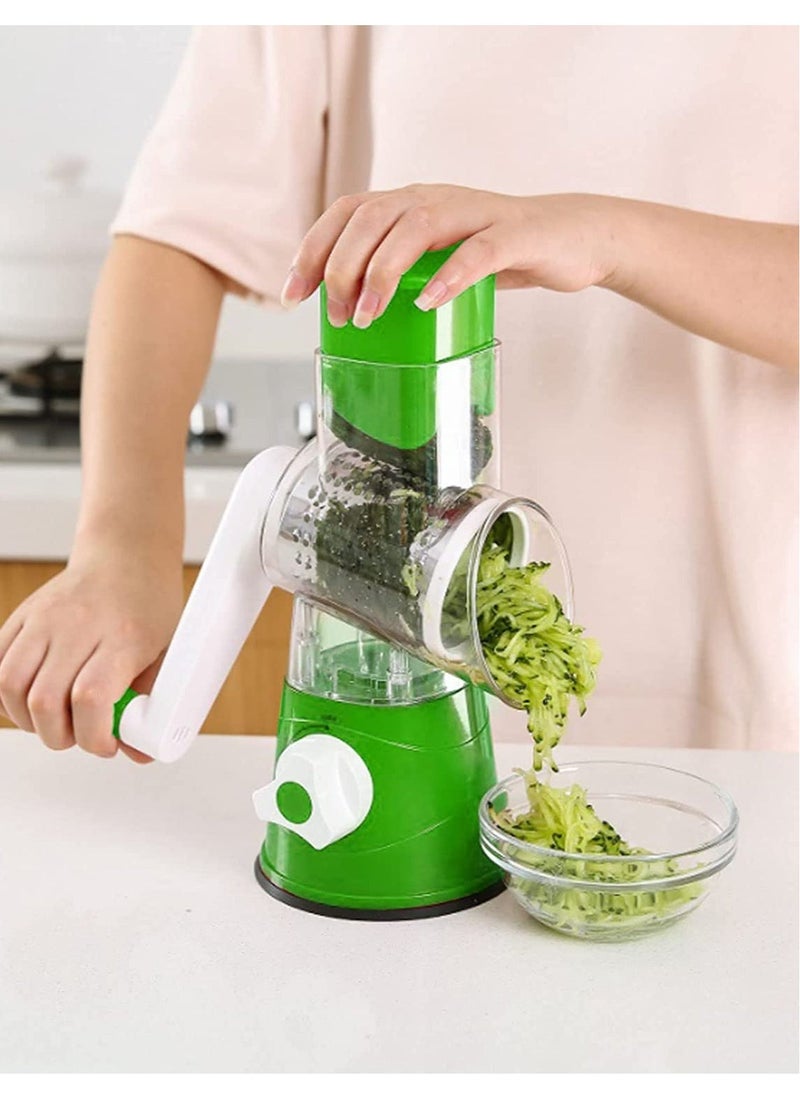Denx Multi-Functional Rotating Vegetable Cutter And Grater Green Color - From - Image 4