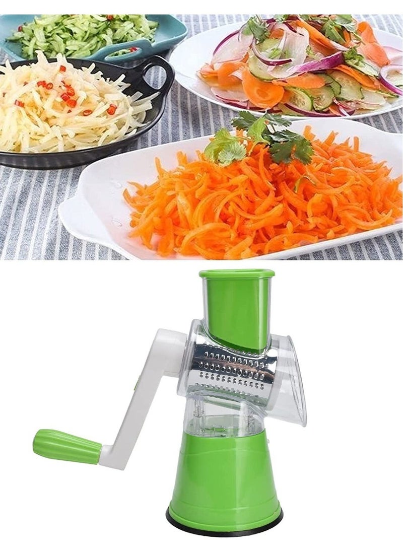 Denx Multi-Functional Rotating Vegetable Cutter And Grater Green Color - From - Image 5