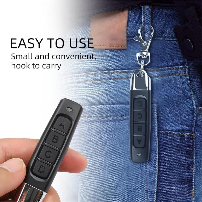 Garage Door Remote, 433MHz Auto Copy Remote Control 4 Channel Code Garage Gate Door Opener Controller Duplicator Cloning Car Key(Blue-Grey) - Image 4