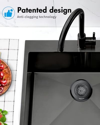 wokdada Sink Drain Strainer, Reversible Mesh Sink Strainer with 304 Stainless Steel, Wokdada Revolutionary Anti-Rust Kitchen Sink Drain Strainer for Garbage Disposal Food Catcher (Black) - Image 5
