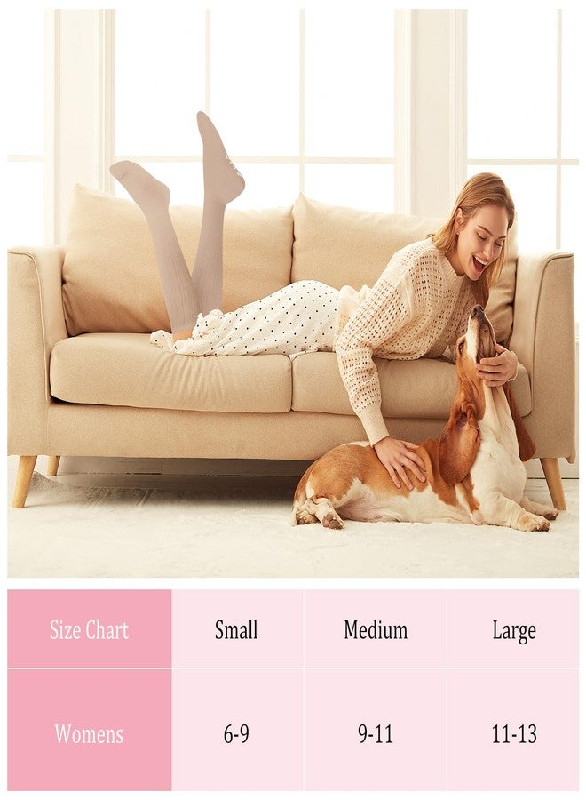 CaiDieNu Grip Slouch Socks for Women: Non Slip Long Scrunch Grippy Socks for Hospital Pregnant Workout Slipper Pilates Yoga Mixed Colors 9-11 - Image 2