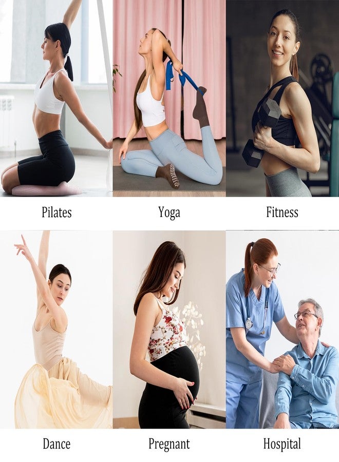 CaiDieNu Grip Slouch Socks for Women: Non Slip Long Scrunch Grippy Socks for Hospital Pregnant Workout Slipper Pilates Yoga Mixed Colors 9-11 - Image 3