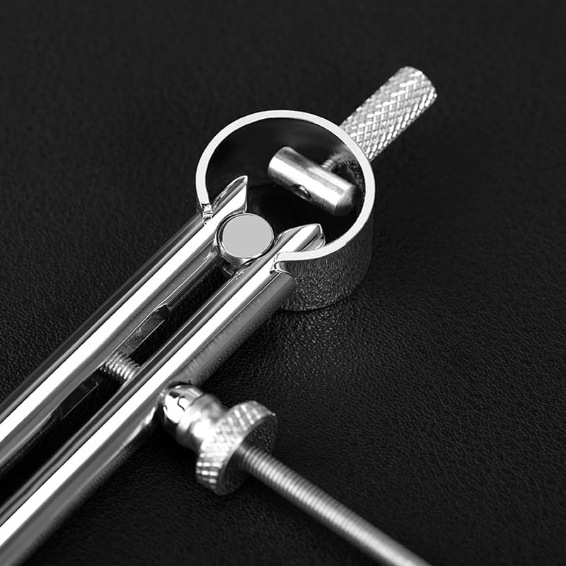 WUTA Spring Wing Divider 304 Stainless Steel Precision Scriber Caliper Tool Metal Dividers Adjustable Spacing Compass High Polished Round Leg for Drawing Circles, Leather Craft, Jewelry Design (Small) - Image 2
