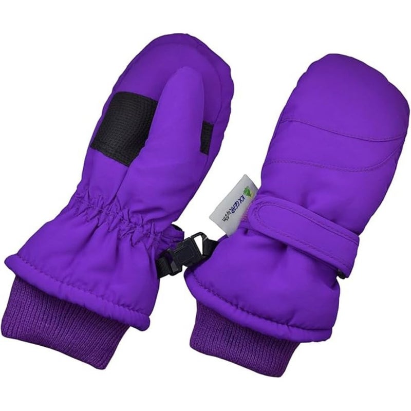 Children Toddlers and Baby Mittens Made With Thinsulate and Fleece Winter Waterproof Gloves KX GEAR by Zelda Matilda Purple 12 years