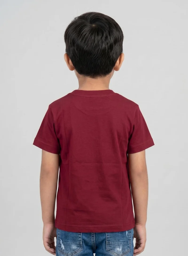 بيبي كلو Boys Little Tiger Maroon T-Shirt