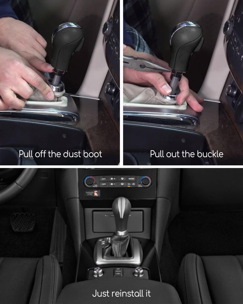 AUGREX Automatic Gear Shift Knob Replace 34910-JK03A Fit for Infiniti EX35 EX37 FX35 FX37 FX50 G25 G35 G37 Q40 Q60 QX50 QX56 2007-2017 - Image 3