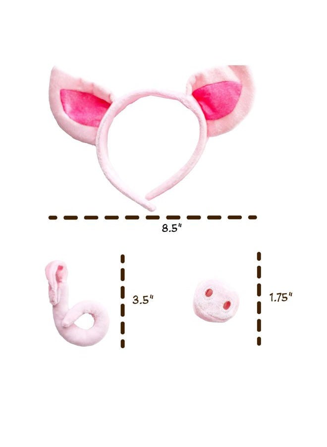 Squirrel Products Pig Headband Ears, Snout and Tail Costume Accessory Set, One Size Fits All Ages 3+ - Image 5