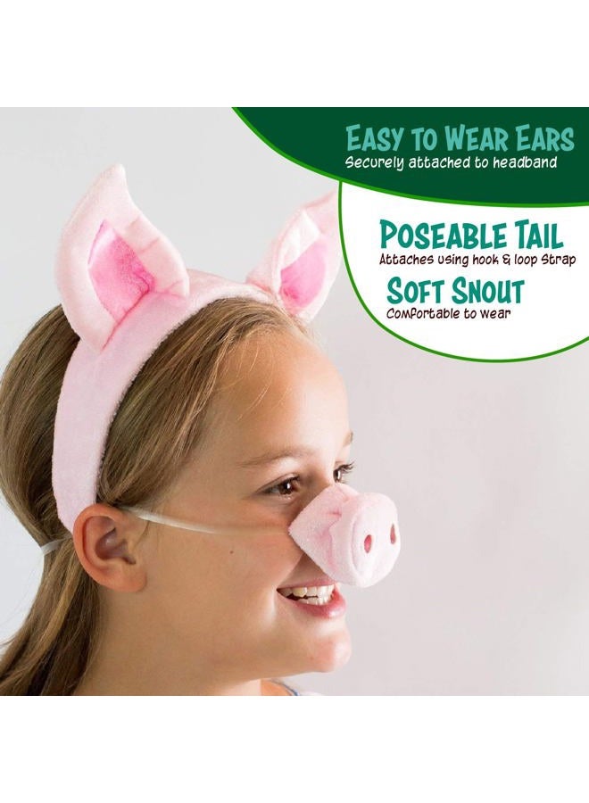 Squirrel Products Pig Headband Ears, Snout and Tail Costume Accessory Set, One Size Fits All Ages 3+ - Image 3
