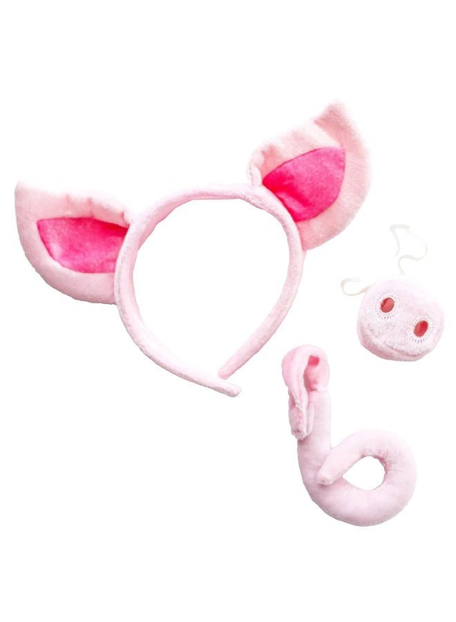 Squirrel Products Pig Headband Ears, Snout and Tail Costume Accessory Set, One Size Fits All Ages 3+ - Image 1