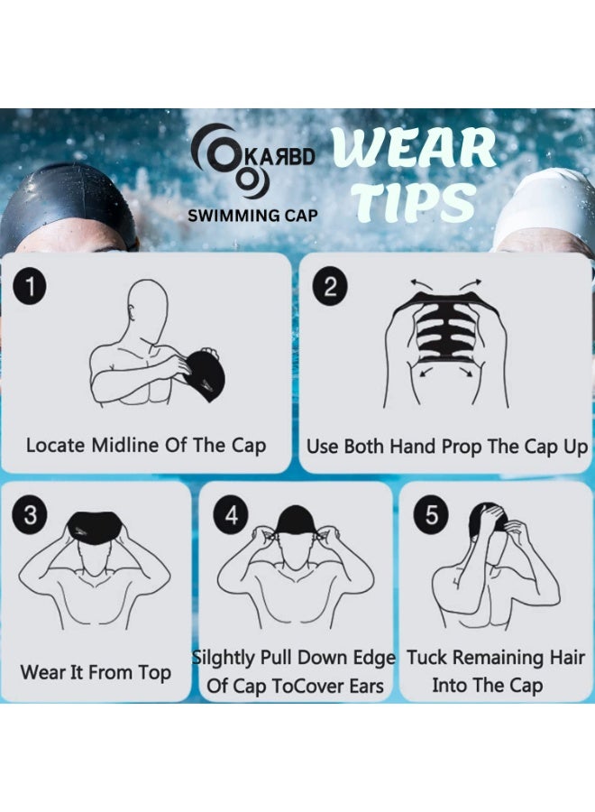 أرينا بونيه سباحة Arena سيليكون بنقشة نقاط ملونة – لون أسود - Image 3