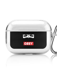 Classic Clear printed Case for Apple AirPods Pro 2nd Generation Thin Transparent Cover [Designed for Apple AirPods Pro 2nd Generation] - Obey Habibti