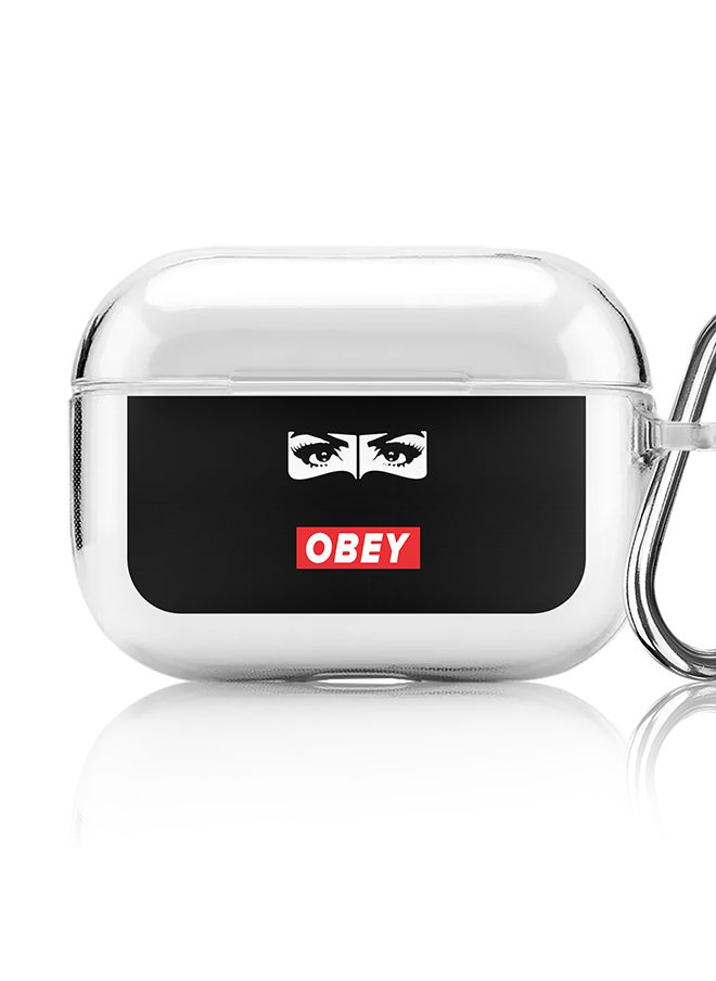 Stylizedd - Classic Clear printed Case for Apple AirPods Pro 2nd Generation Thin Transparent Cover [Designed for Apple AirPods Pro 2nd Generation] - Obey Habibti - Image 1