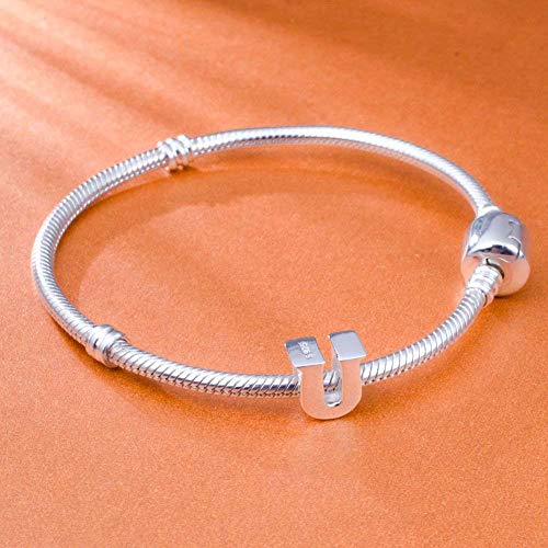 SOUKISS Alphabet Charms Authentic 925 Sterling Silver Letter Initial A-z Alphabet Beads for Christmas Mothers Gifts (U) - Image 5