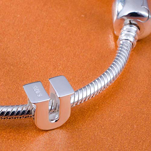 SOUKISS Alphabet Charms Authentic 925 Sterling Silver Letter Initial A-z Alphabet Beads for Christmas Mothers Gifts (U) - Image 4