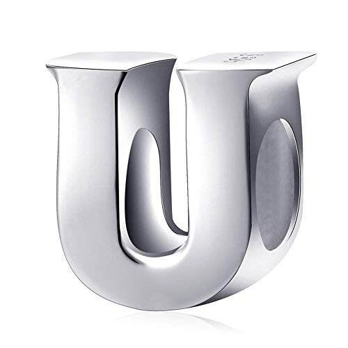 SOUKISS Alphabet Charms Authentic 925 Sterling Silver Letter Initial A-z Alphabet Beads for Christmas Mothers Gifts (U) - Image 1