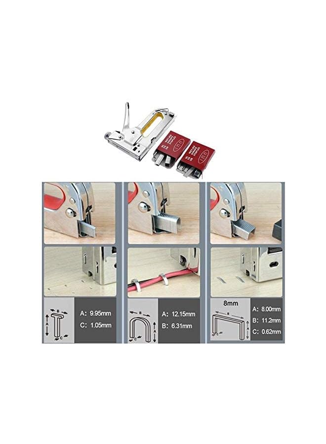 PROMASS nail staple gun stapler for wood furniture door heavy duty rapid upholstery hand tool with 800 nails : white, YTEF-874-487-304543  - Image 3