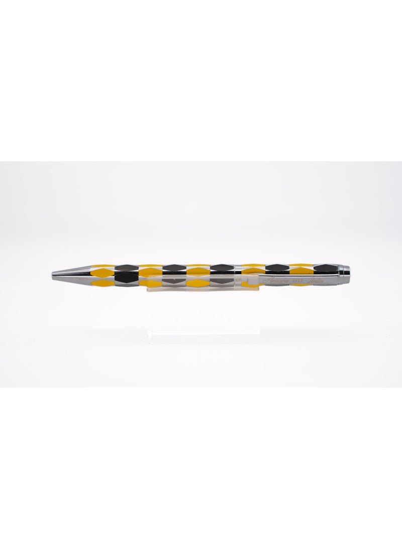 Ancora Masquerade YELLOW Limited Edition Pen of 88 Enameld Luxury Rollerball - Image 2