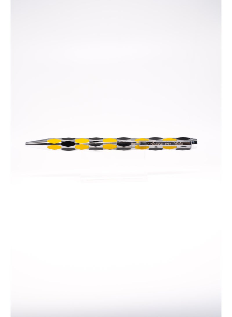 Ancora Masquerade YELLOW Limited Edition Pen of 88 Enameld Luxury Rollerball - Image 3