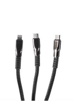 JBQ 3 in 1 Data Cable USB A to Type C, Type C And Lightning  - Image 2