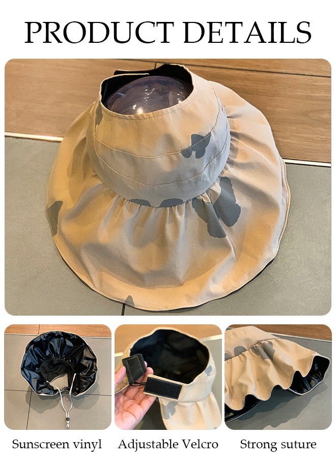 DUNISO - Women's Foldable Sun Hat Summer Wide Brim Roll Up Beach Cap Summer Solid Travel Beach Bucket Hats UV Protection UPF50+ for Vacation Outdoor Activities - Image 1