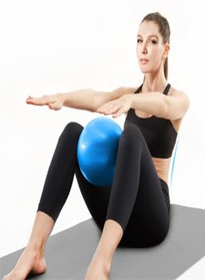 SVULINT Anti Slip Mini 9inch/25cm Exercise Yoga Ball with Inflatable Straw, Durable Mini Pilates Ball for Improve Balance, Strength Fitness Ball (Multicolor) - Image 2