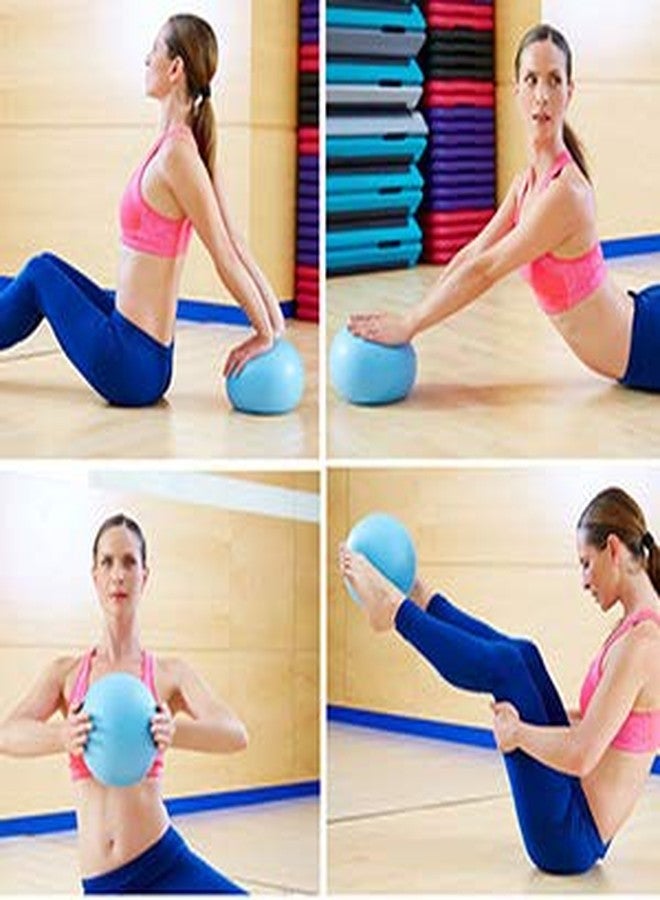 SVULINT Anti Slip Mini 9inch/25cm Exercise Yoga Ball with Inflatable Straw, Durable Mini Pilates Ball for Improve Balance, Strength Fitness Ball (Multicolor) - Image 5