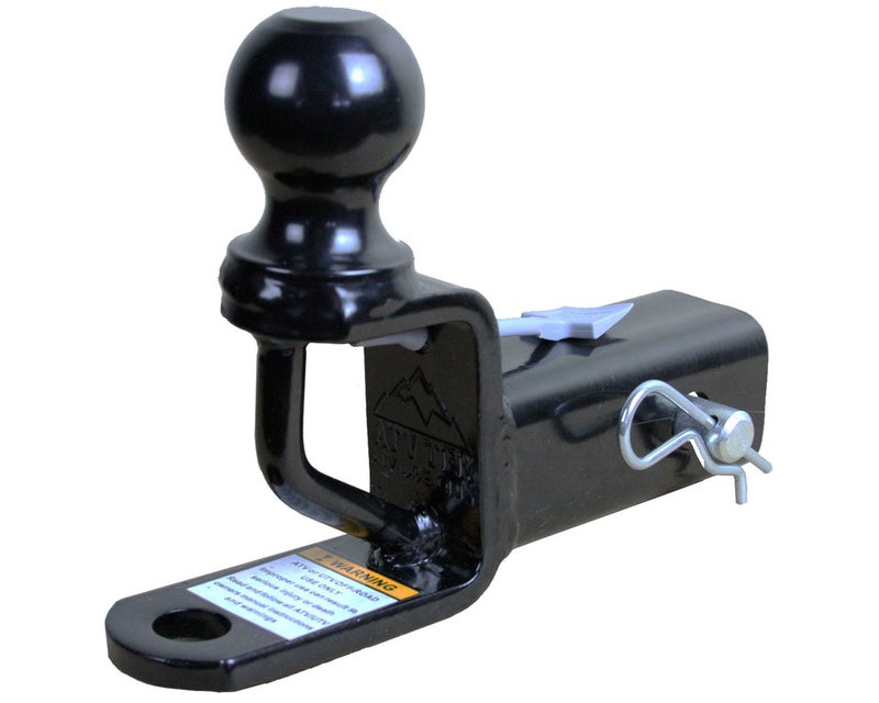 ATV TEK, Trio HD Receiver 2 Inches Multi-Purpose Hitch with Ball Mount, Heavy-Duty Tow Hitch - Image 1