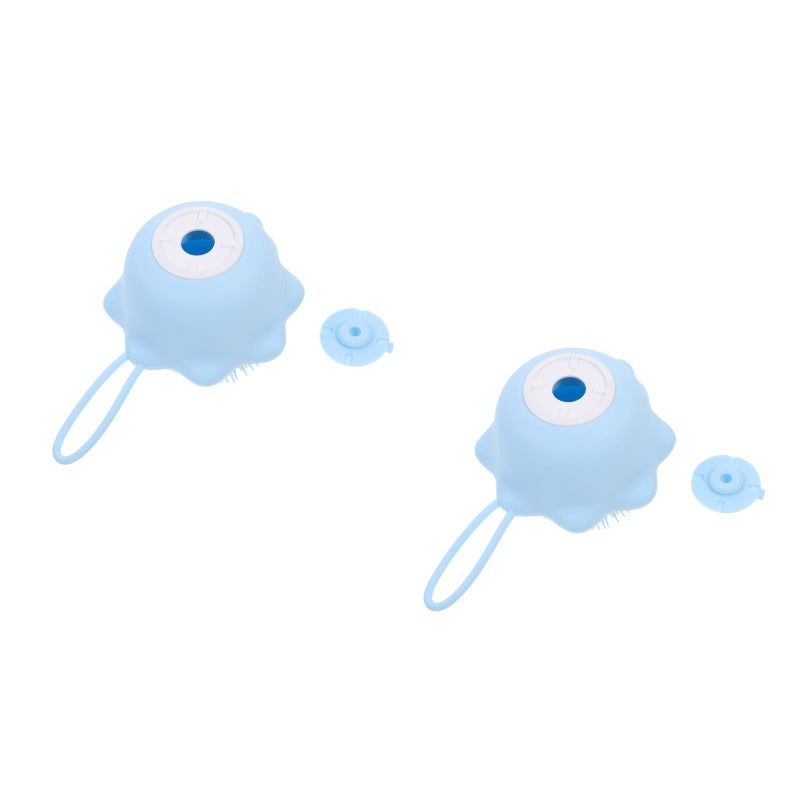 2 pcs Baby Cleaning Brush Silicone Bath Brush Bathing Supply - Image 1