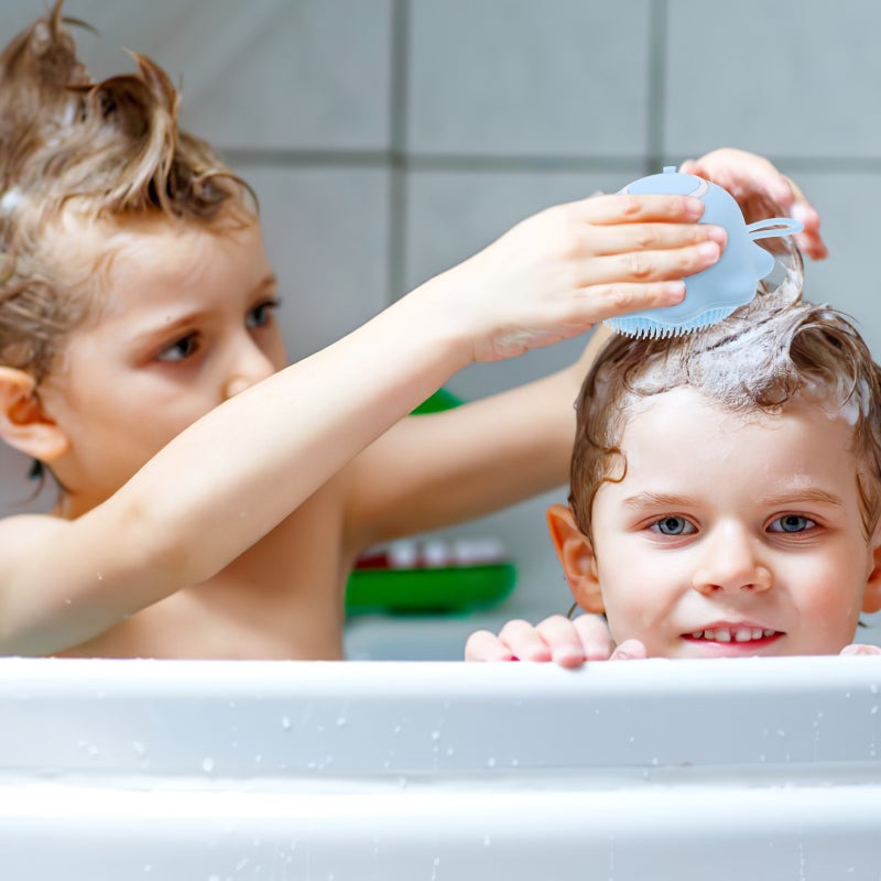2 pcs Baby Cleaning Brush Silicone Bath Brush Bathing Supply - Image 3
