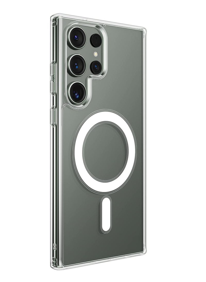 BORTONY - Clear Magnetic Case for Samsung Galaxy S22 Ultra Compatible with Magsafe Card Wallet & Wireless Chager, Screen & Camera Protection Shockproof Galaxy S22 Ultra Case - Image 1