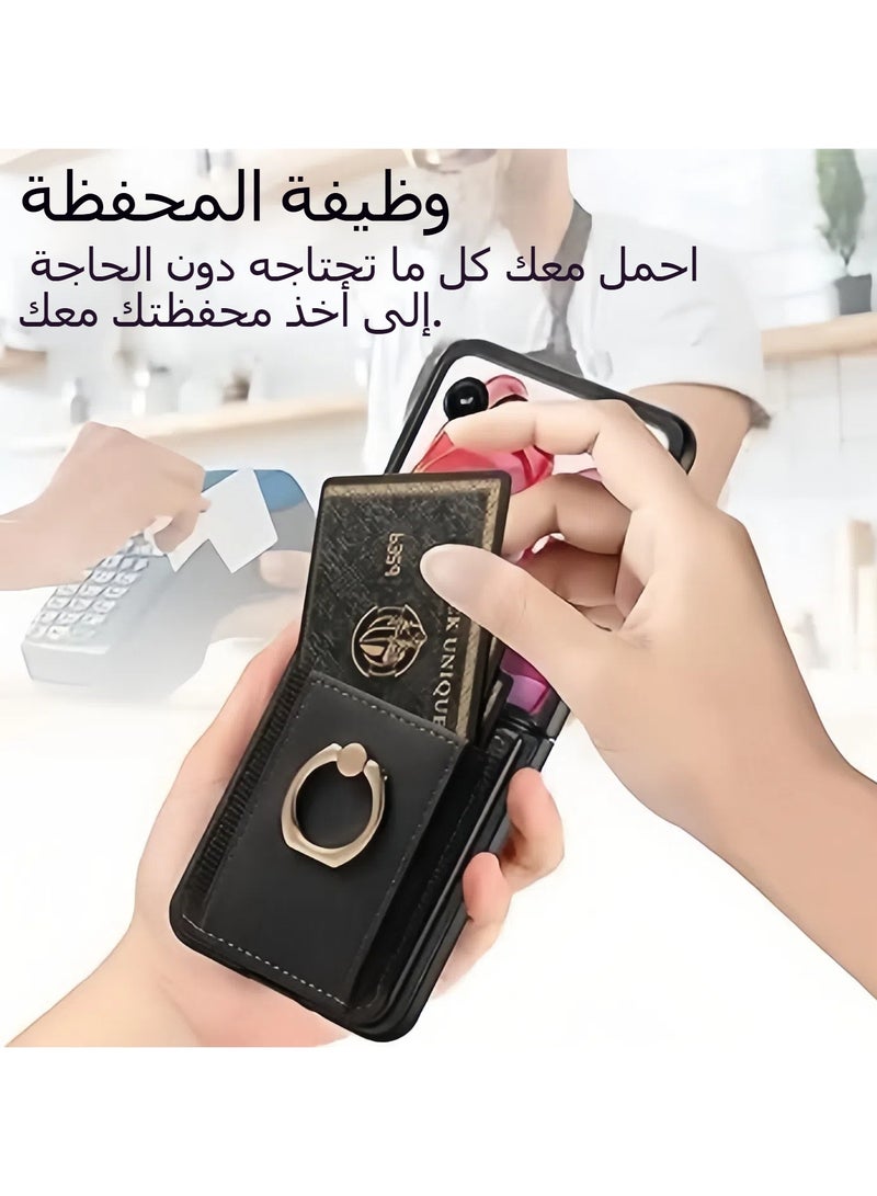 Case for Razr5 Case,Card Slot Wallet Leather Case Ring Holder Bumper Cover for Motorola RAZR 50 Ultra  - Image 3