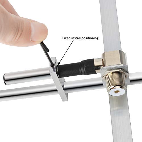 HYS Yagi Antenna with 3 Elements, UHF 400-470Mhz Outdoor Roof Antenna for Yaesu Motorola Kenwood Midland Mobile Radio Transcevier Repeater Scanner - Image 2