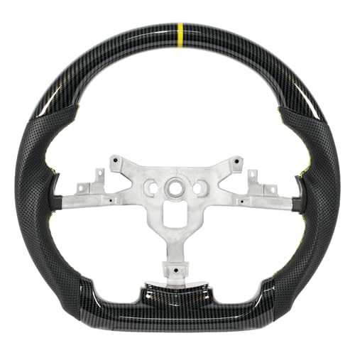 JIANGGAI Steering Wheel Yellow HydroDip Carbon Fiber Steering Wheel Fit For Chevy Corvette C6 20062011 ZR1 Z06 - Image 1