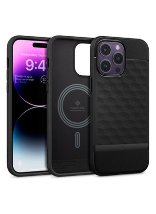 Parallax Mag Case [Built-in Magnet] for MagSafe, Grade Drop Protection, Textured 3D Hexa Grip Design, Slim Ergonomic Cover for iPhone 14 Pro Max (5G, 2022) – Matte Black - pzsku/ZE149D143DB12BC3CF7FFZ/45/_/1696929430/4b33c171-e049-49ae-b3c7-df789e1c710d