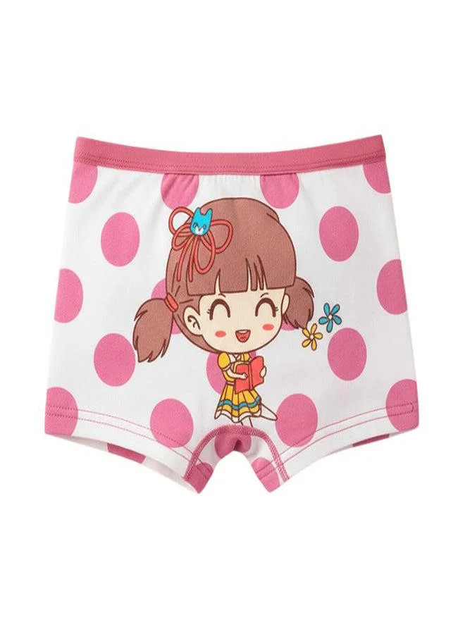 babyqlo Girls Cotton Happy Girl Print Pack of 4