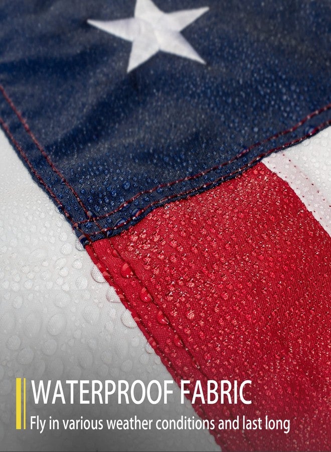 MVPRING American Flag 4x6 FT Outdoor, Heavy Duty Nylon High Wind US Flag, American Made, Embroidered Stars, Sewn Stripes, Brass Grommets, The Best Double Sided United States Flag Suitable For Outside Use - Image 4
