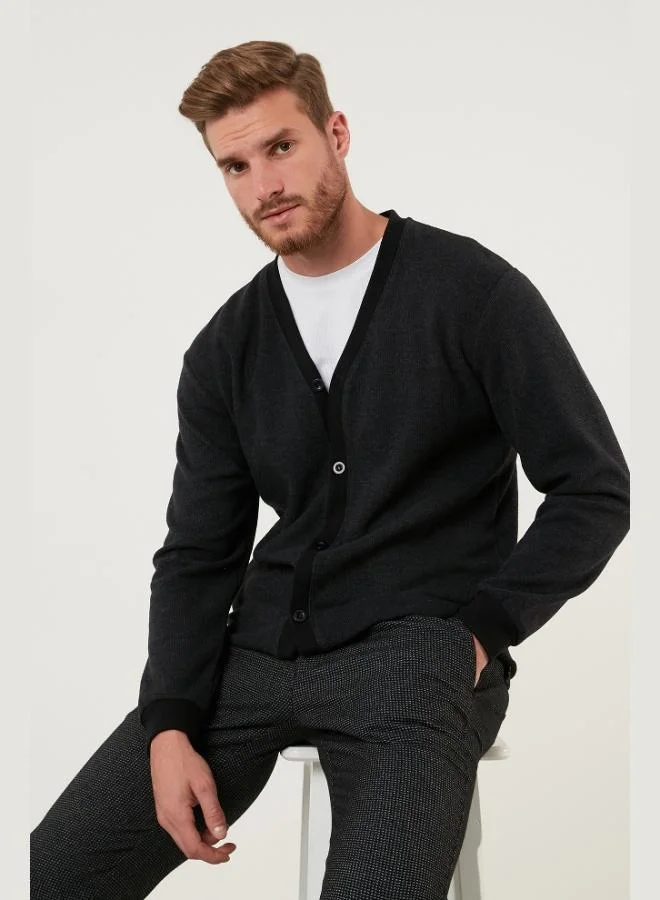 Buratti  Buratti Cotton Regular Fit Buttoned V-Neck Cardigan Men's CARDIGAN 456205 for Men | Best Price UAE