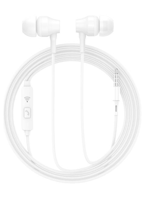 Tingwode SM-10 Stereo Headset With Microphone And Comfortable Wearing For Mobile Phone 1.2 M - White