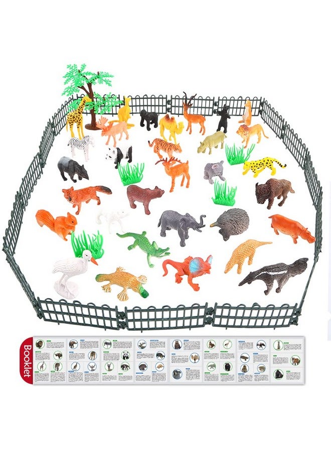 ValeforToy - Gure,54 Piece Mini Jungle Toys Set,Valefortoy Realistic Wild Vinyl Plastic Animal Learning Party Favors For Boys Girls Kids Toddlers Forest Small Playset Cupcake Topper - Image 1