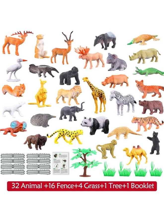 ValeforToy - Gure,54 Piece Mini Jungle Toys Set,Valefortoy Realistic Wild Vinyl Plastic Animal Learning Party Favors For Boys Girls Kids Toddlers Forest Small Playset Cupcake Topper - Image 1